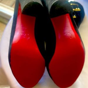 Christian Louboutin Black Suede Boots! Made in Italy!